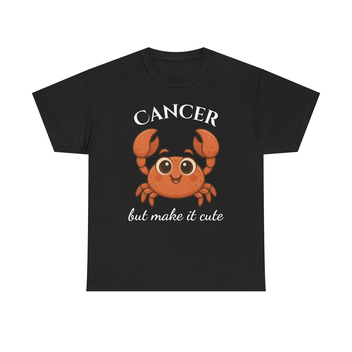 Cancer but Make It Cute – Adorable Cancer Zodiac T-Shirt | Astrology Graphic Tee with Cartoon Crab 🦀