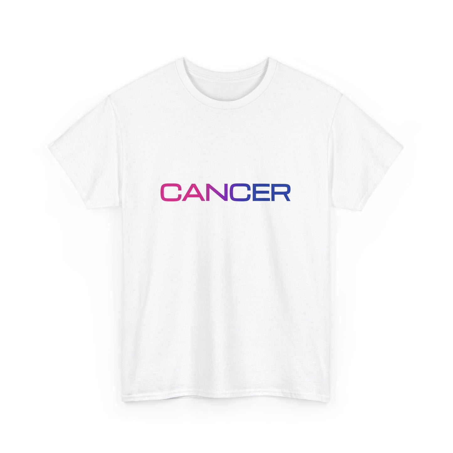 Cancer Zodiac Heavy Cotton Tee | Unisex Astrology Shirt, Bisexual Flag Colors, Text Only