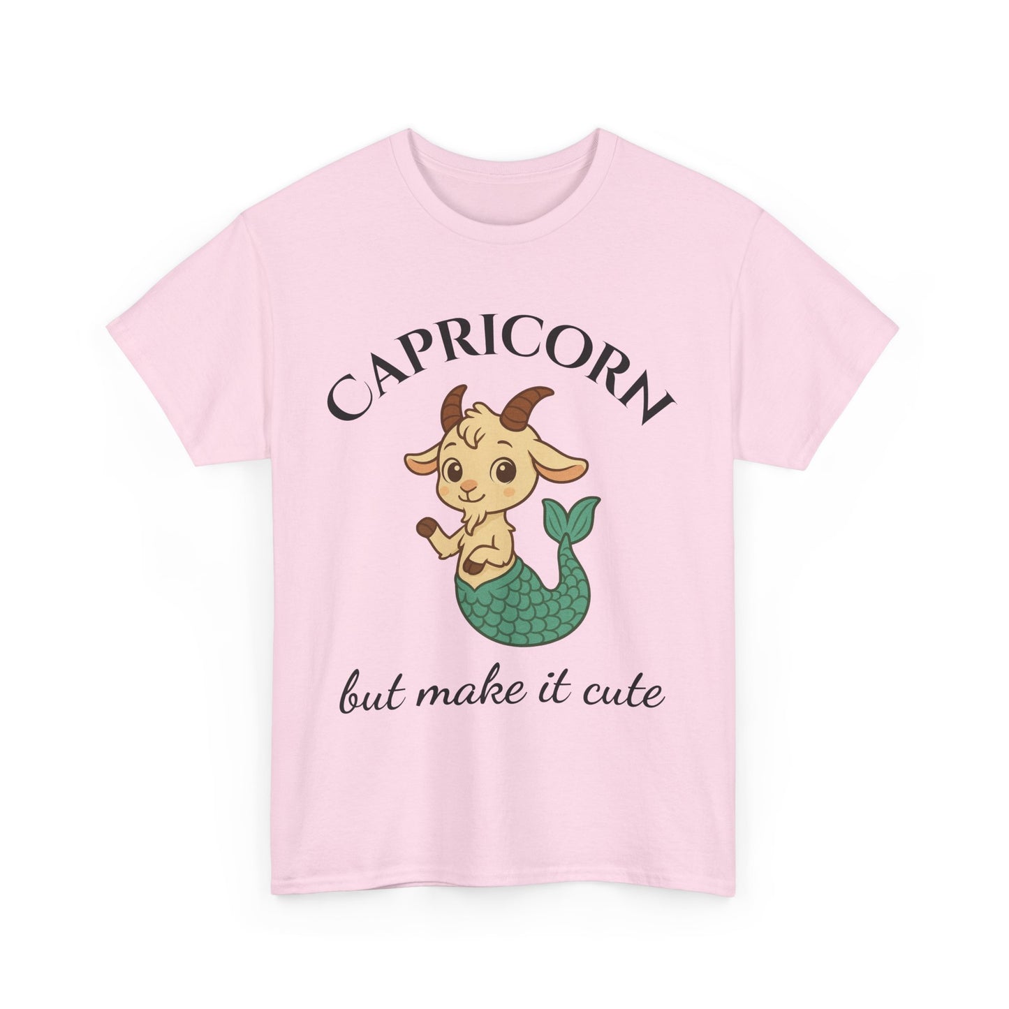 Capricorn But Make It Cute - Adorable Zodiac T-Shirt | Astrology Graphic Tee with Cartoon Sea-Goat
