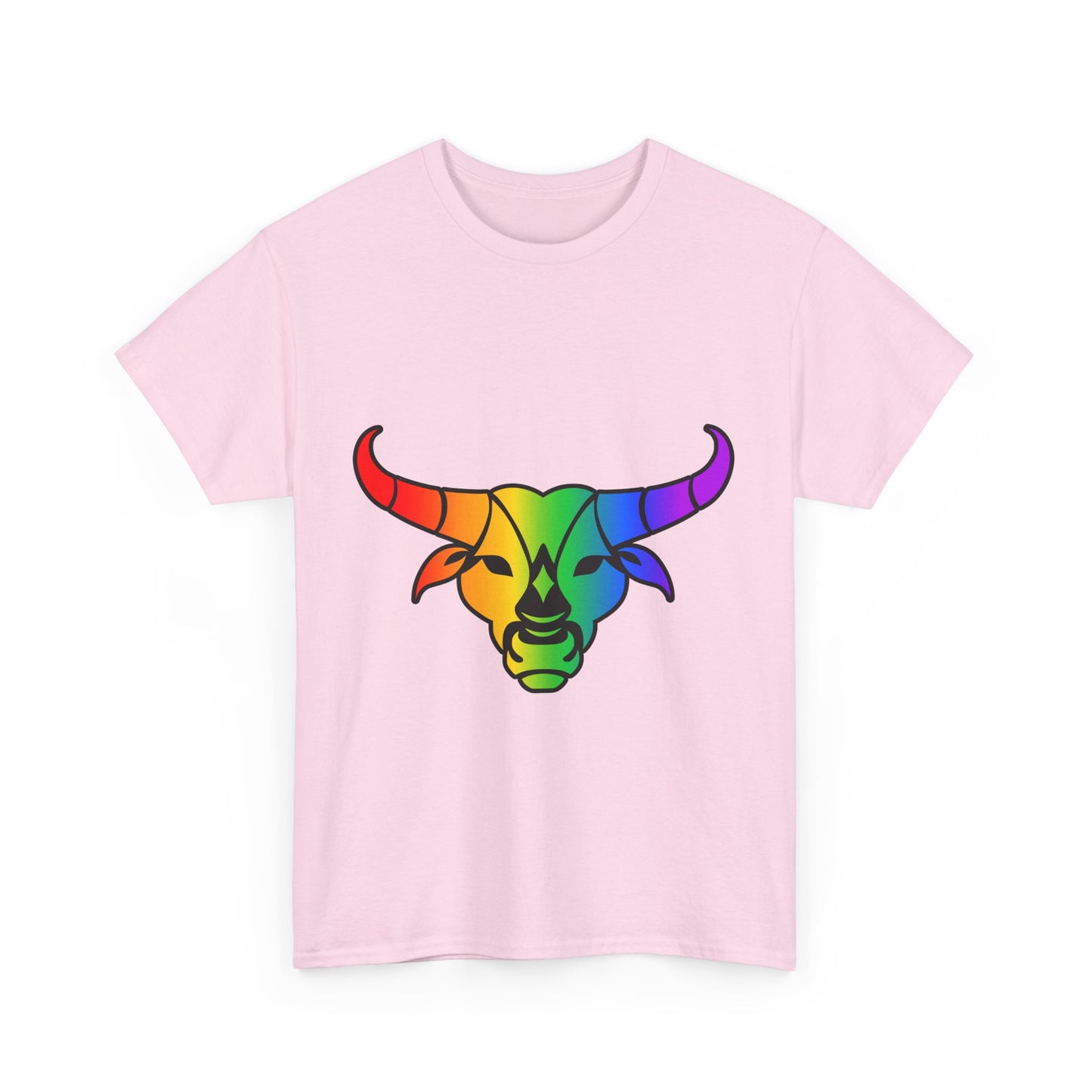 Taurus Zodiac Heavy Cotton Tee | Unisex Astrology Shirt, Classic Rainbow, Image Only