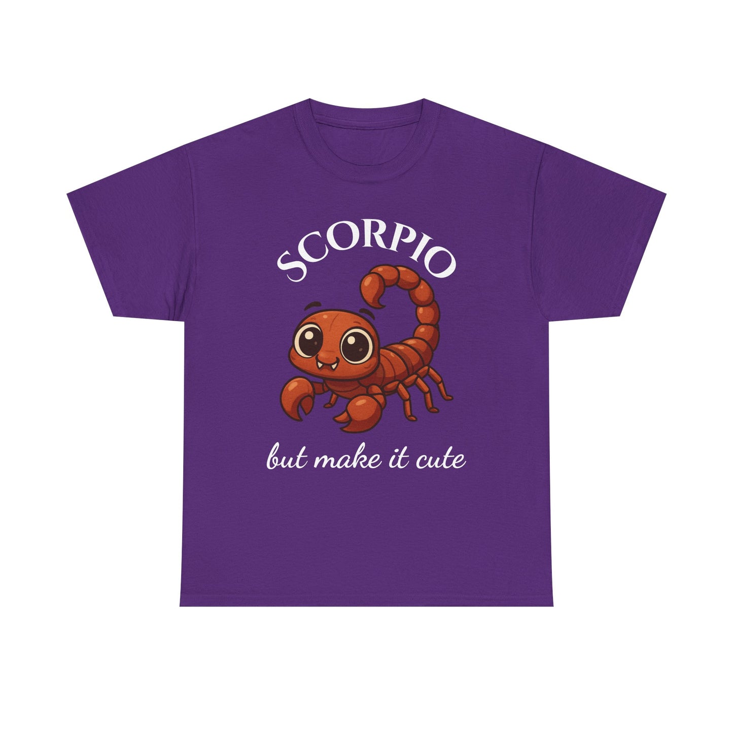 Scorpio But Make It Cute- Adorable Zodiac T-Shirt | Astrology Graphic Tee with Cartoon Scorpion