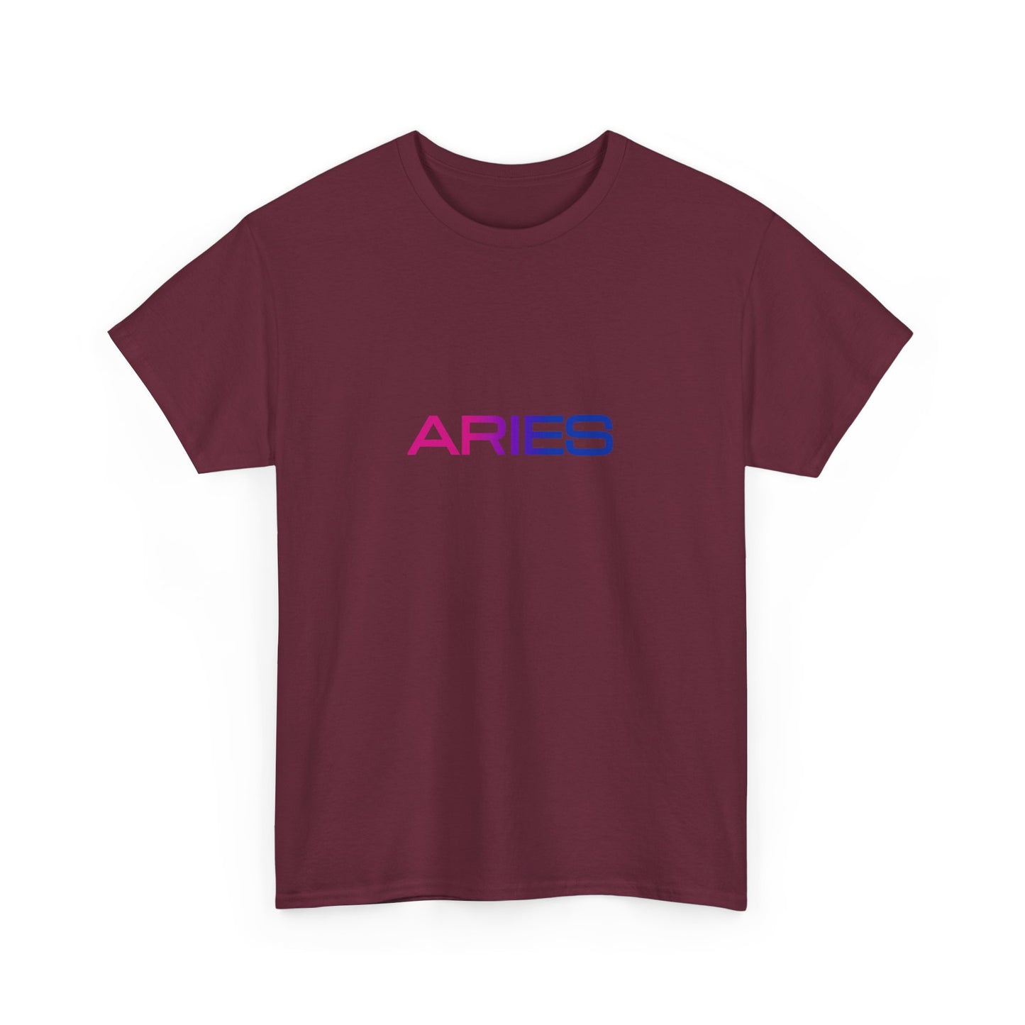 Aries Zodiac Heavy Cotton Tee | Unisex Astrology Shirt, Bi Flag, Text Only