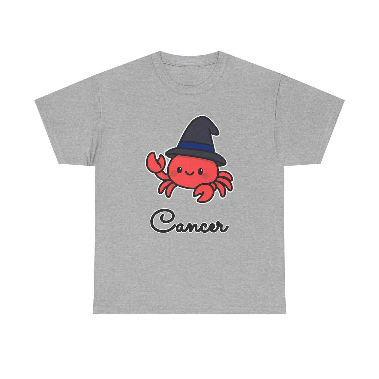 Cancer Astrology T-Shirt – Cute Cartoon Crab in Witch Hat Zodiac Graphic Tee