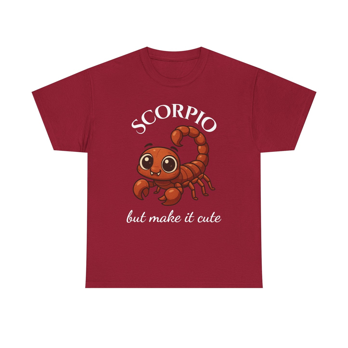 Scorpio But Make It Cute- Adorable Zodiac T-Shirt | Astrology Graphic Tee with Cartoon Scorpion