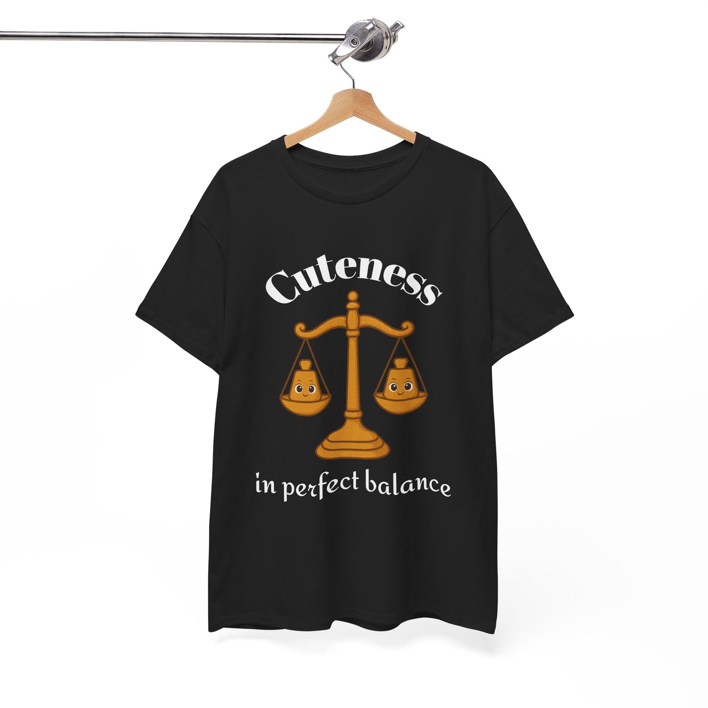 Cuteness in Perfect Balance - Adorable Libra Zodiac T-Shirt | Astrology Graphic Tee with Cartoon Balance