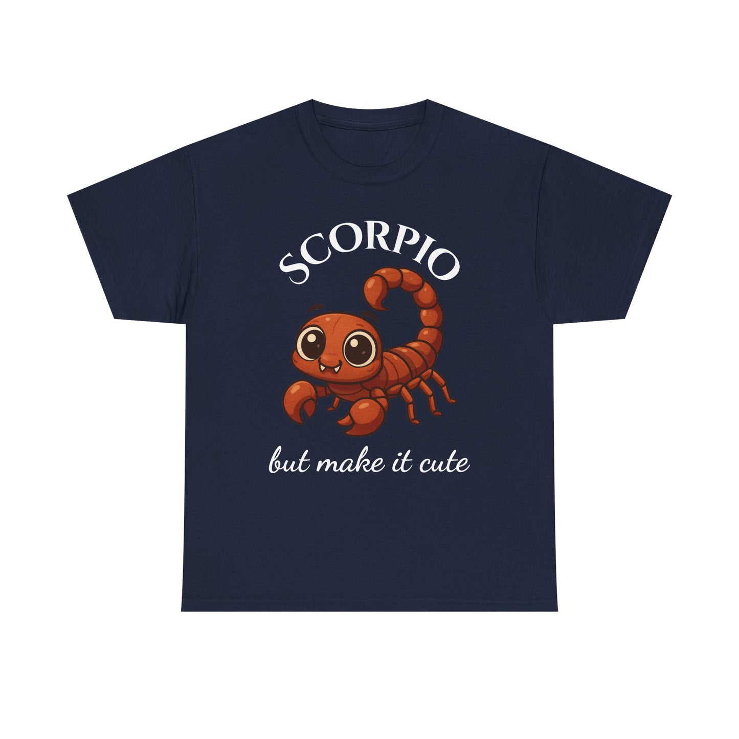 Scorpio But Make It Cute- Adorable Zodiac T-Shirt | Astrology Graphic Tee with Cartoon Scorpion