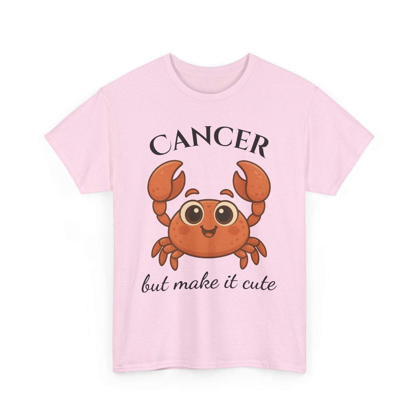 Cancer but Make It Cute – Adorable Cancer Zodiac T-Shirt | Astrology Graphic Tee with Cartoon Crab 🦀