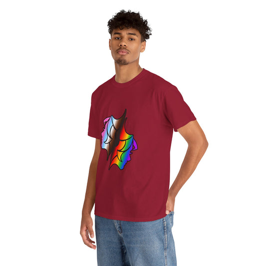 Gemini Zodiac Heavy Cotton Tee | Unisex Astrology Shirt, Progress Pride Flag Colors, Image Only