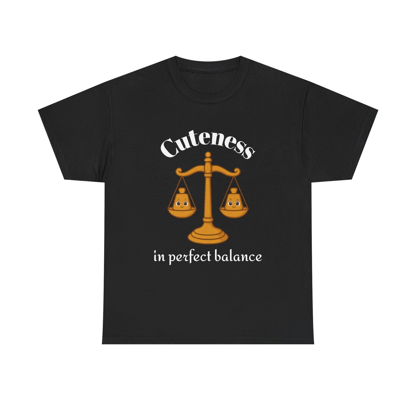 Cuteness in Perfect Balance - Adorable Libra Zodiac T-Shirt | Astrology Graphic Tee with Cartoon Balance