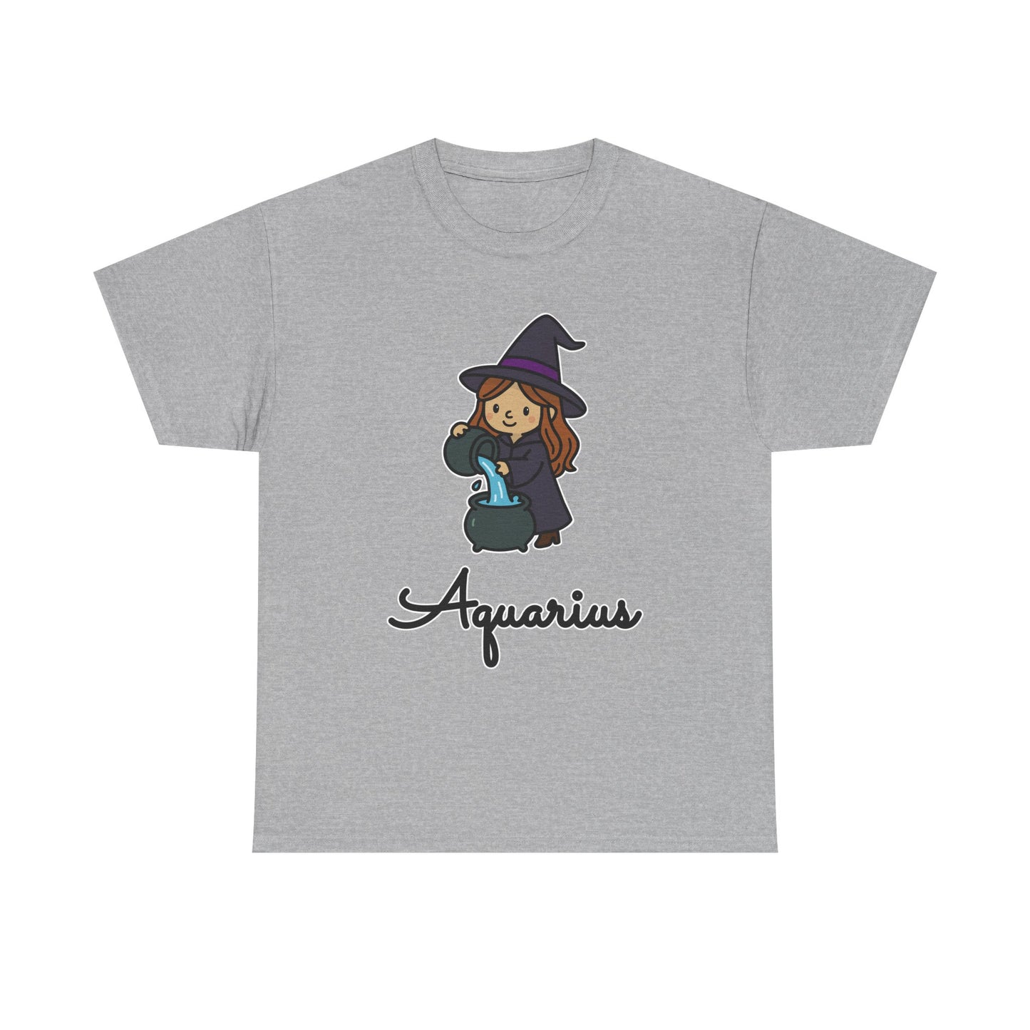 Aquarius Astrology T-Shirt – Cute Cartoon Water Bearer Zodiac Graphic Tee