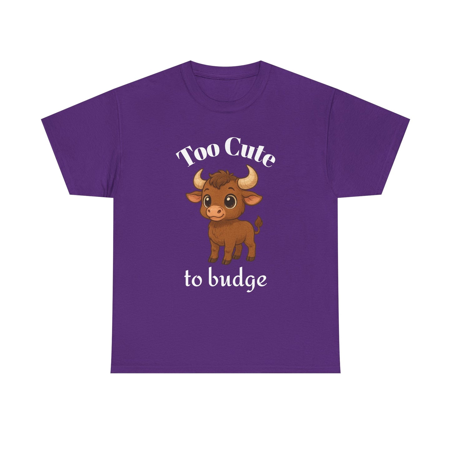 Too Cute to Budge – Taurus Zodiac T-Shirt | Astrology Graphic Tee with Cartoon Bull 🐂