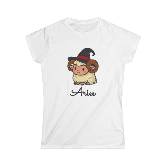 Cute Aries Woman's Tee - Zodiac Astrology Gift, Astrology Shirt, Horoscope Tee, Birthday Gift, Unique Women's Top