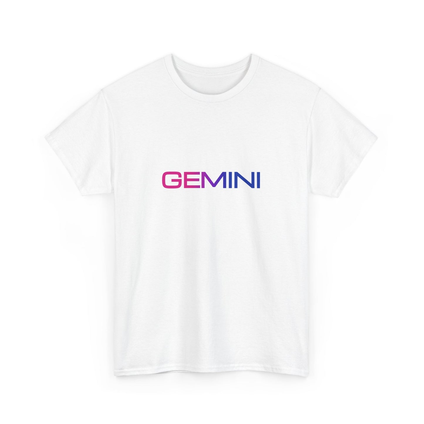 Gemini Zodiac Heavy Cotton Tee | Unisex Astrology Shirt, Bisexual Flag Colors, Text Only