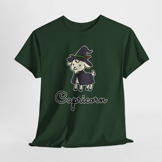 Capricorn Astrology T-Shirt – Cute Cartoon Goat Zodiac Graphic Tee